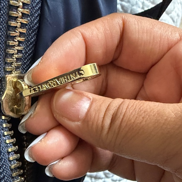 Cynthia Rowley Navy Backpack with Red Stripes - Picture 8 of 9